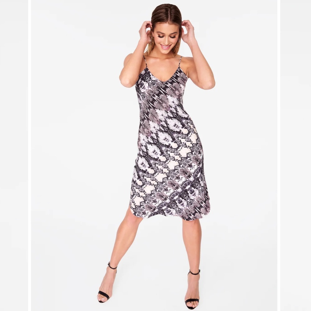 NWT Hey You Snake Print Strappy Slip Dress Small